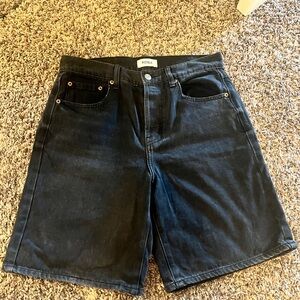 Pistola Black Jean Shorts High-Waisted Relaxed Fit